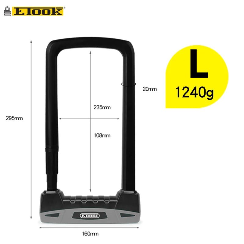 ETOOK Heavy Duty 20T Bicycle U - lock - The Wright Bikes